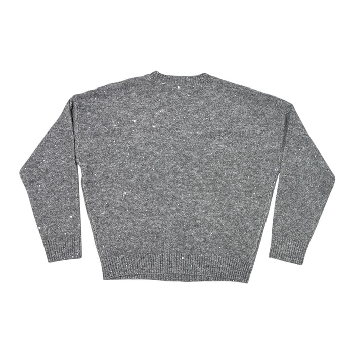 Express Women's Long Sleeve Knitted Embellished Sweater