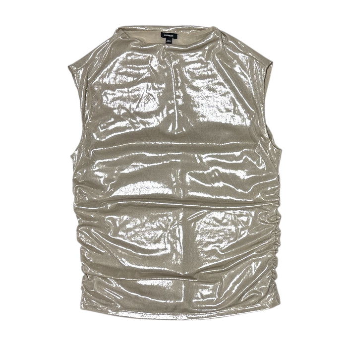 Express Women's Ultra Shiny Classic Fit Lightweight Mock Neck Tank