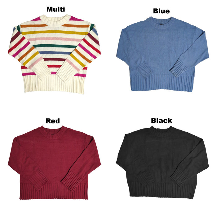 Gap Women's Lightweight Tight Knit Relaxed Fit Crewneck Sweater