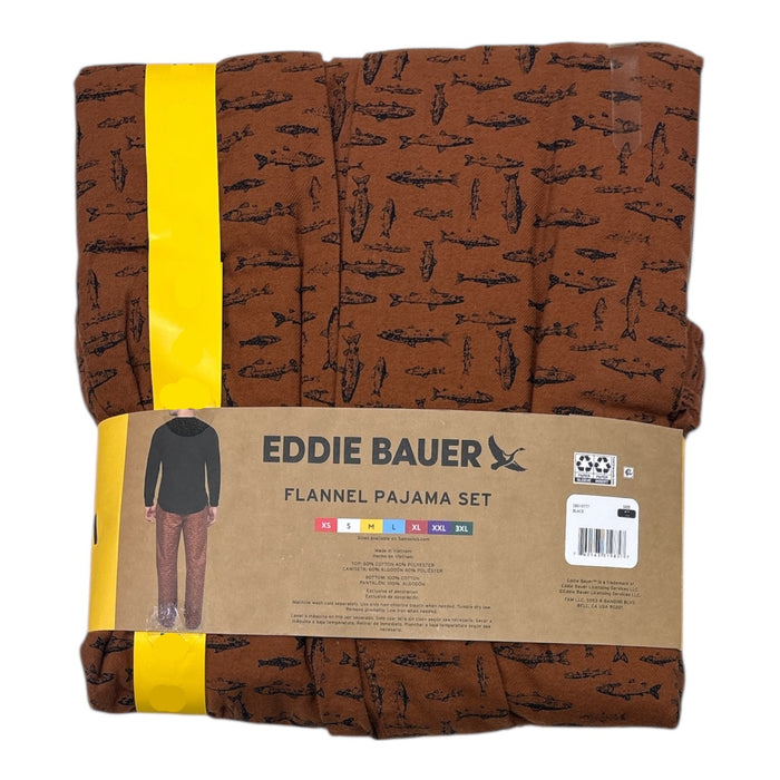 Eddie Bauer Men's Long Sleeve Waffle Henley & Flannel Pant Pajama Set