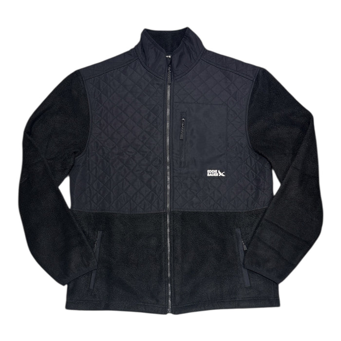 Eddie Bauer Men's Mixed Media Regular Fit Full Zip Fleece Jacket
