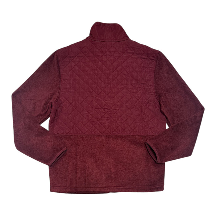 Eddie Bauer Women's Zip Up Mixed Media Polar Fleece Jacket w/ Pockets
