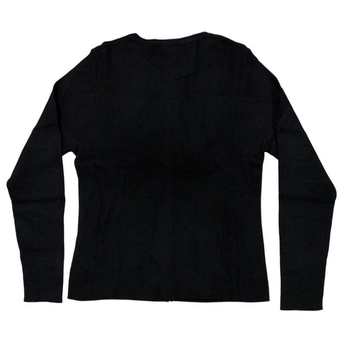 Express Women's Lightweight Slim Fit Ribbed Button-Up Sweater