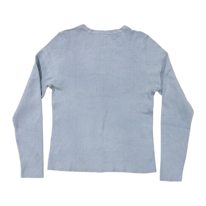 Express Women's Lightweight Slim Fit Ribbed Button-Up Sweater