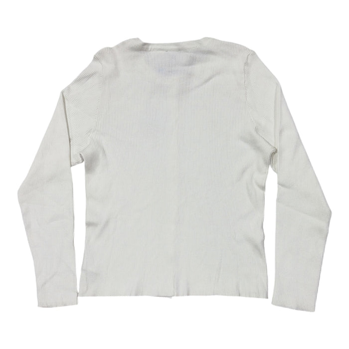 Express Women's Lightweight Slim Fit Ribbed Button-Up Sweater