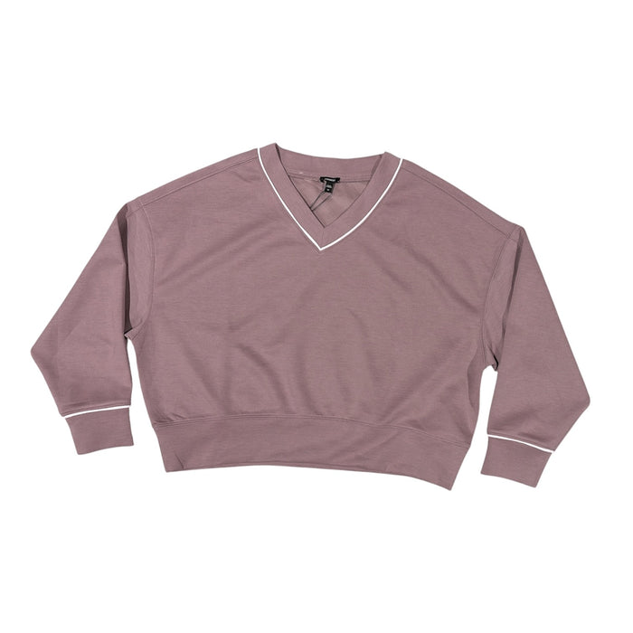 Express Women's Soft Double Knit Losse Fit V-Neck Pullover Sweatshirt