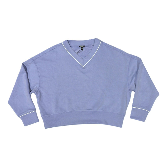 Express Women's Soft Double Knit Losse Fit V-Neck Pullover Sweatshirt
