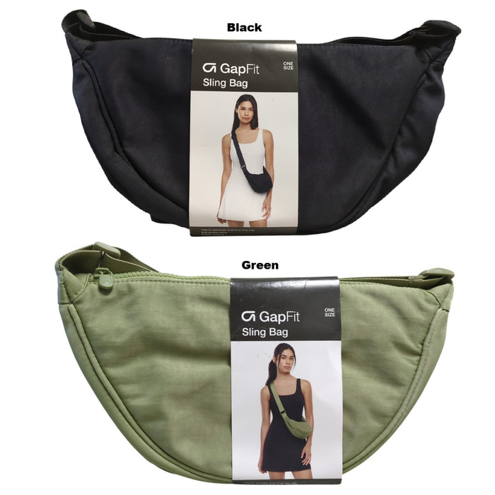 GapFit Adult Lightweight Cresent Shaped 100% Nylon Sling Bag