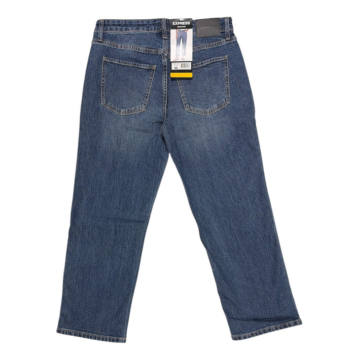 Express Women's Regular Fit High Rise Straight Leg Ankle Jean