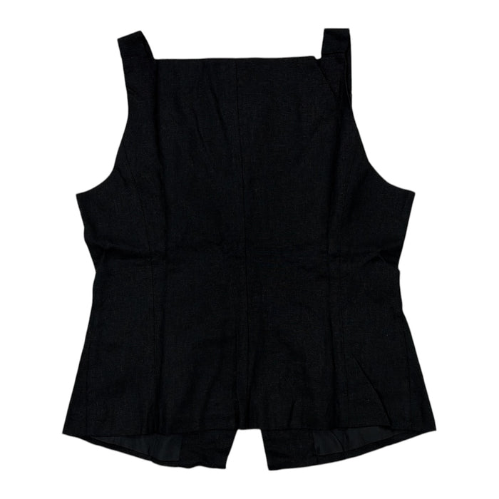 Express Women's Lightweight Slim Fit Linen Blend Button-Up Tank Top