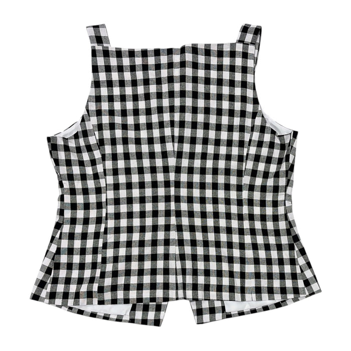 Express Women's Lightweight Slim Fit Linen Blend Button-Up Tank Top