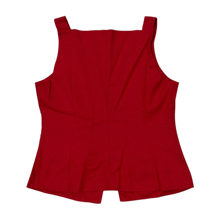 Express Women's Lightweight Slim Fit Linen Blend Button-Up Tank Top