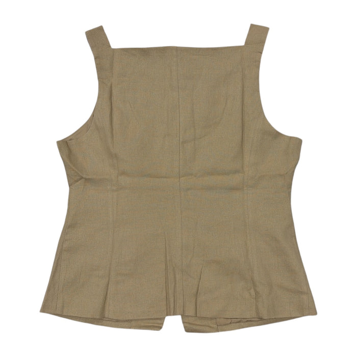 Express Women's Lightweight Slim Fit Linen Blend Button-Up Tank Top