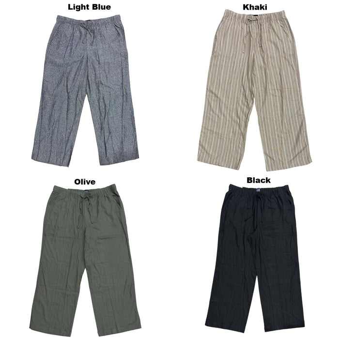 Gap Women's Lightweight Relaxed Fit Wide Leg Linen Blend Pull-On Pant
