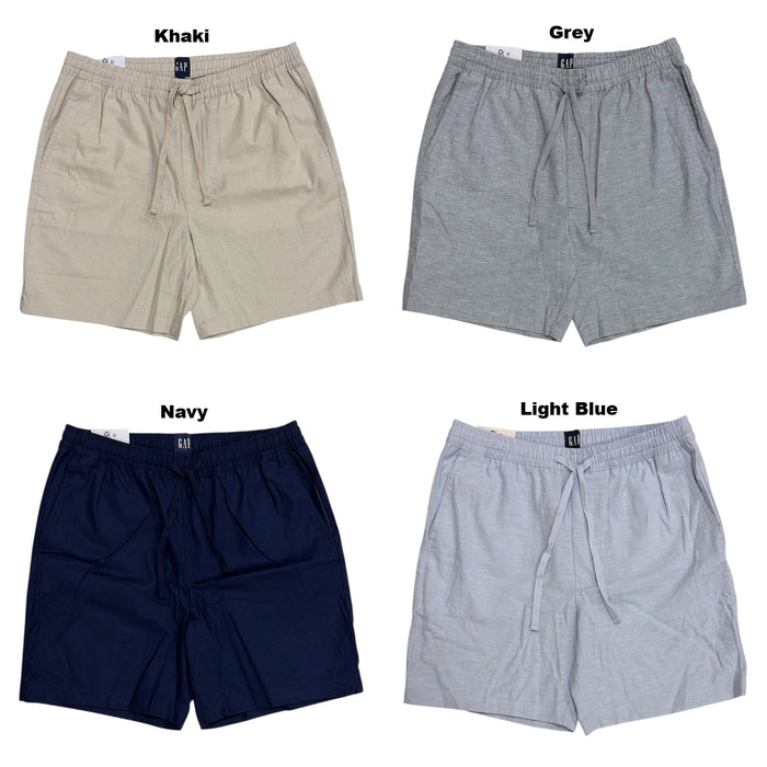 Gap Men's Breathable Soft Woven Linen Pull-On Easy Fit Short