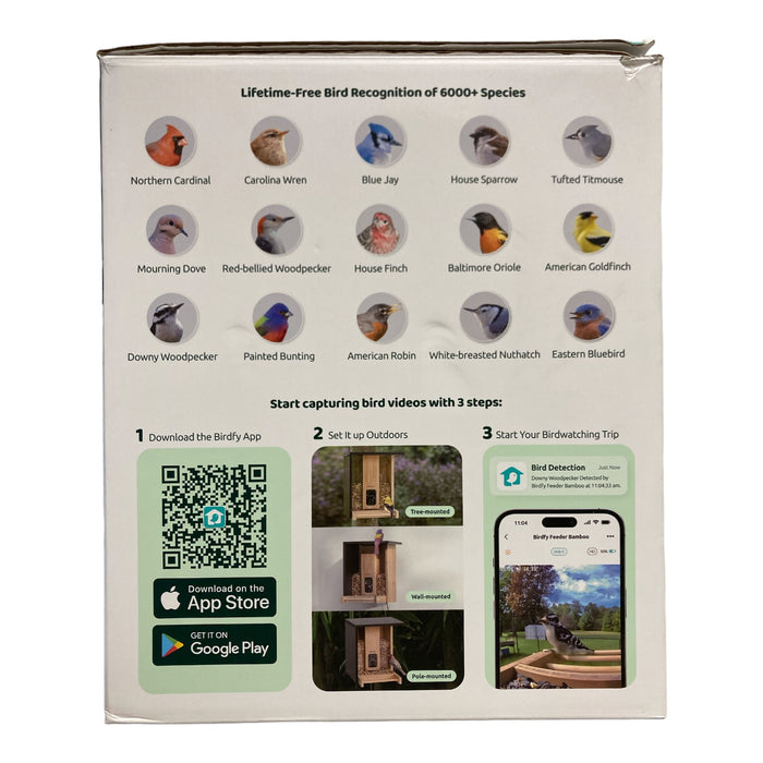 *Open Box* Birdfy Eco-Friendly Bird Feeder with Camera & Solar Power Panel