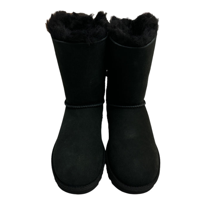 *No Box* UGG Women's Bailey Bow II Slip On Sheepskin Mid-Calf Boot (Black, 6)
