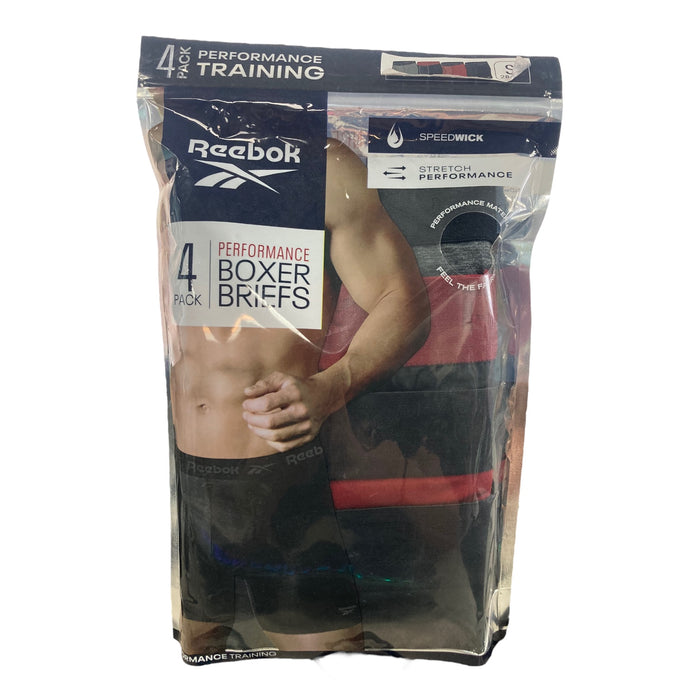 Reebok Men's Speedwick Performance Training Boxer Briefs 4 Pack