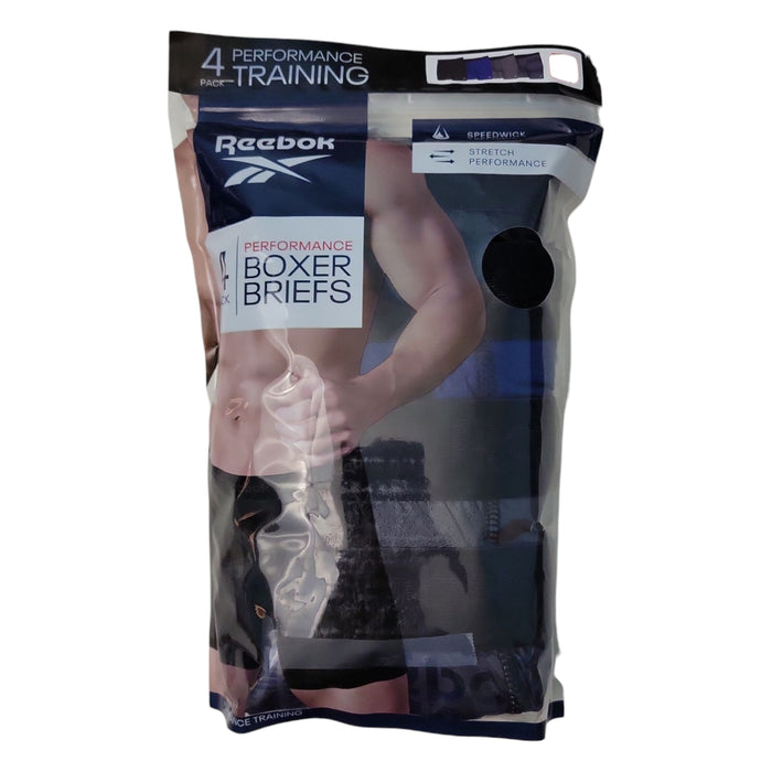 Reebok Men's 4-Pack Performance Boxer 6" Inseam Brief