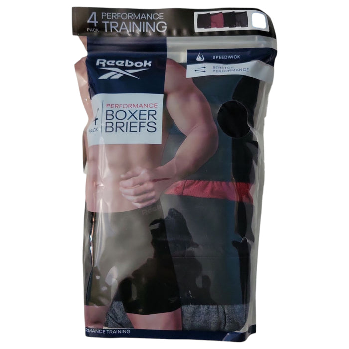 Reebok Men's 4-Pack Performance Boxer 6" Inseam Brief