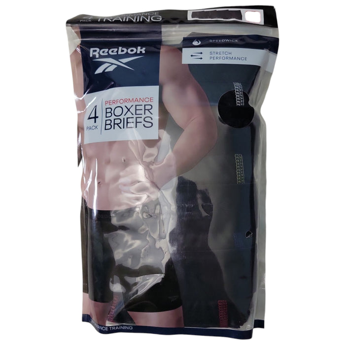 Reebok Men's 4-Pack Performance Boxer 6" Inseam Brief