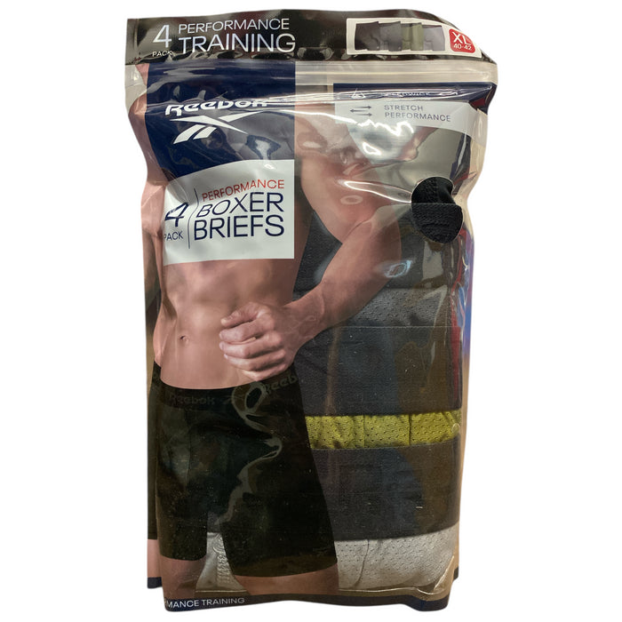 Reebok Men's 4-Pack Performance Boxer 6" Inseam Brief