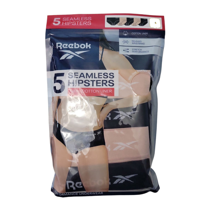 Reebok Women's 5-Pack Tag-Free Soft Seamless Hipster