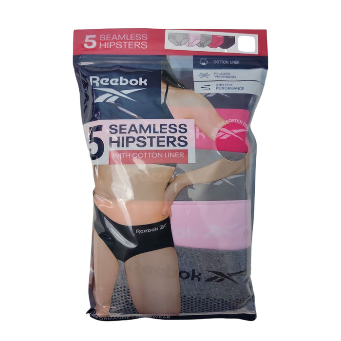 Reebok Women's 5-Pack Tag-Free Soft Seamless Hipster