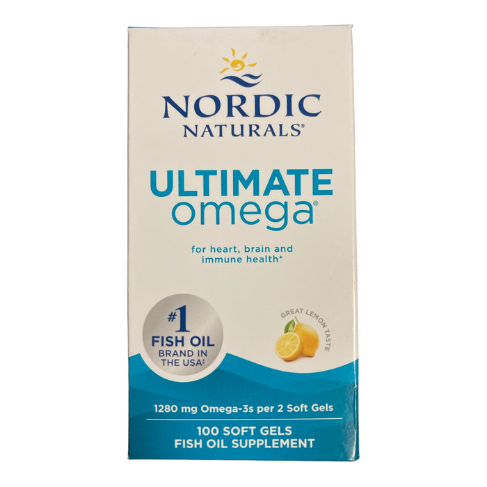 Nordic Naturals Ultimate Omega Softgels, Lemon Flavor, 1280mg Fish Oil, 100 ct.