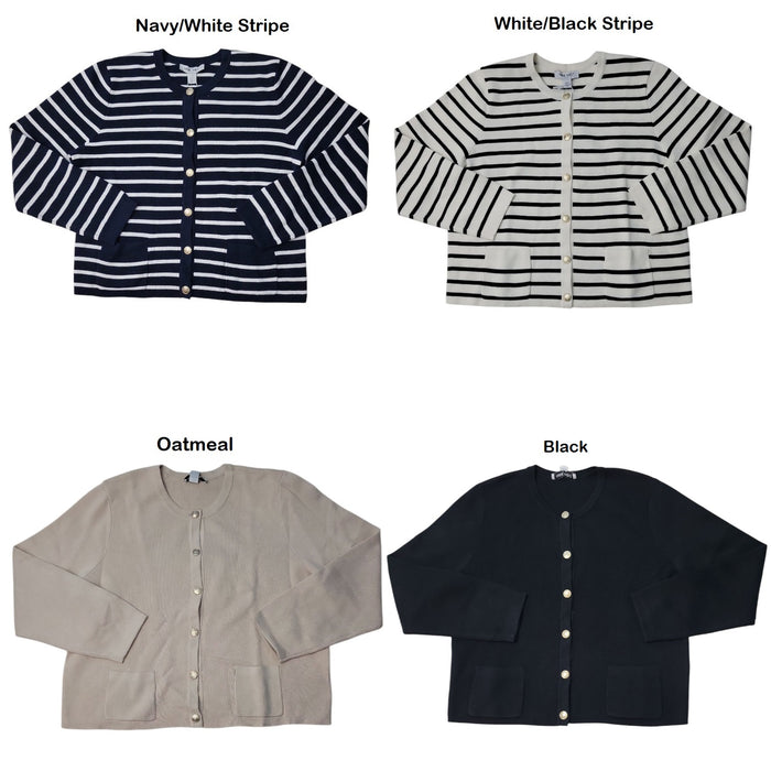 Nine West Women's Relaxed Fit Elegant Spring Cardigan