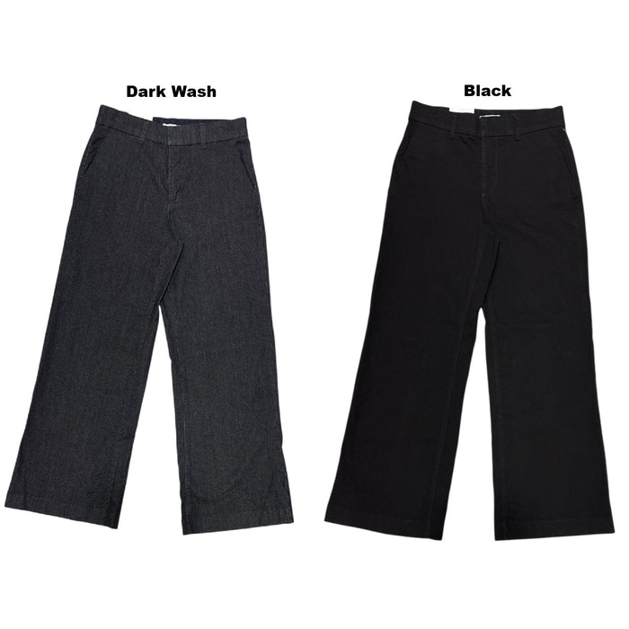 Nine West Women's Classic Fit Wide Leg Soft Stretch Denim Trouser Pant