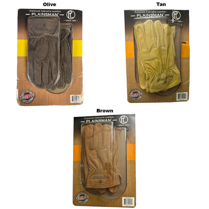 Plainsman Men's Premium Cabretta Leather All Purpose Heavy Duty Gloves