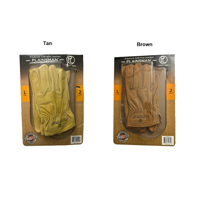 Plainsman Men's Premium Cabretta Leather All Purpose Heavy Duty Gloves