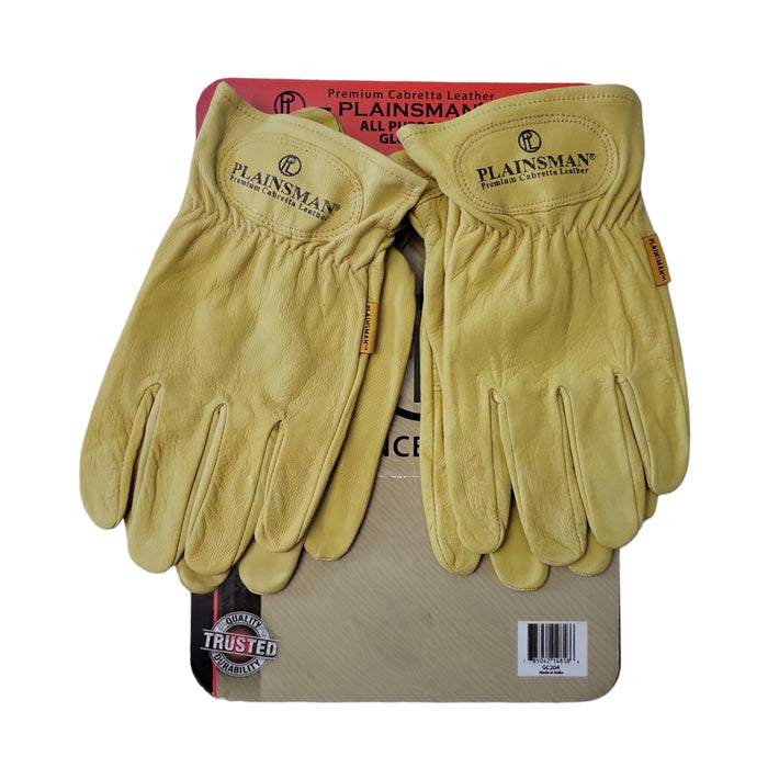 Plainsman Premium Cabretta Heavy Duty Tailored Fit Leather Gloves, 2 Pairs