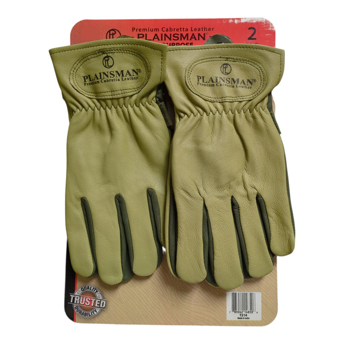 Plainsman Premium Cabretta Heavy Duty Tailored Fit Leather Gloves, 2 Pairs