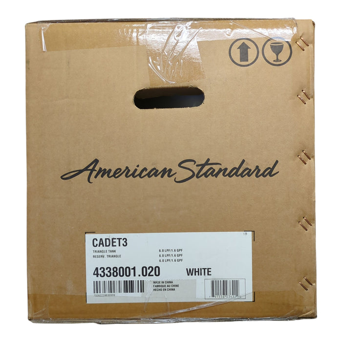 American Standard Triangle Cadet 3 1.6 GPF Single Flush Toilet Tank Only, White