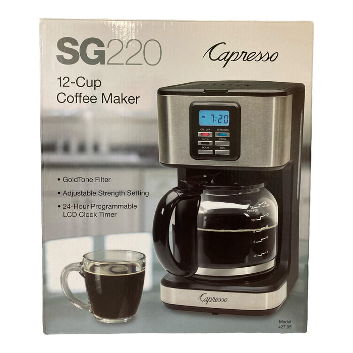 Capresso SG220 Programable 12-Cup Stainless Steel Coffee Maker
