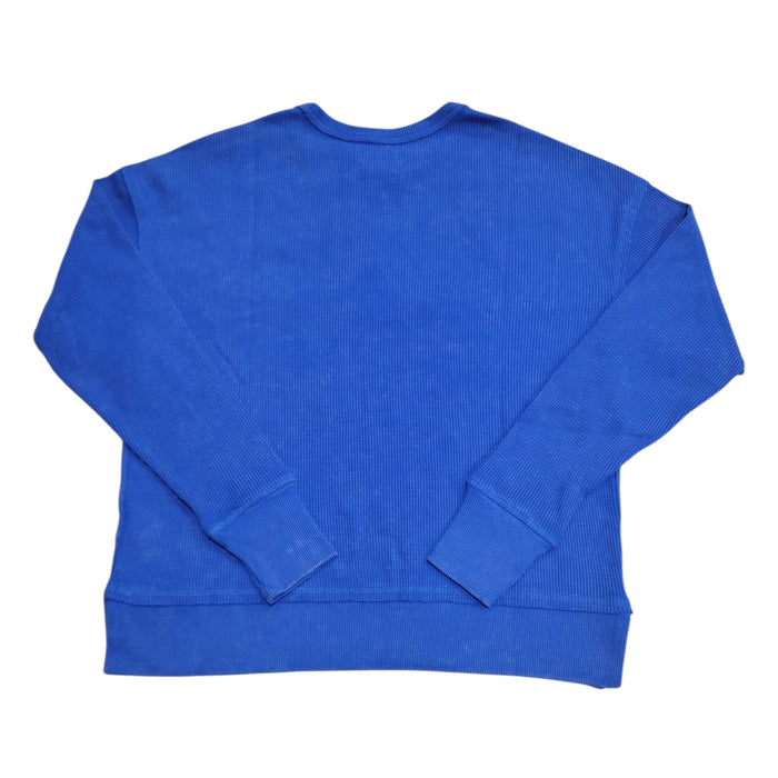 Seven7 Women's Long Sleeve Stretch Relaxed Fit Waffle Crewneck Top