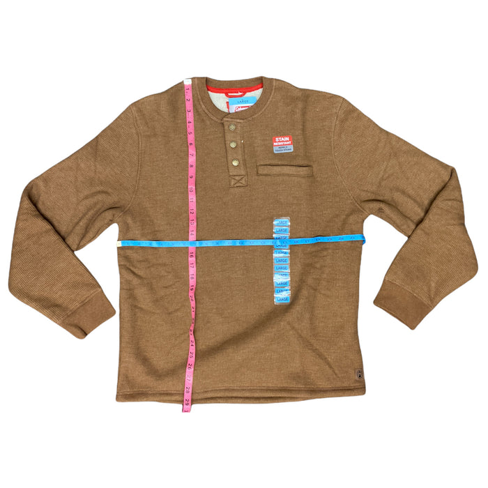 Coleman Men's Bonded Waffle Sherpa Lined Stain Resistant Henley