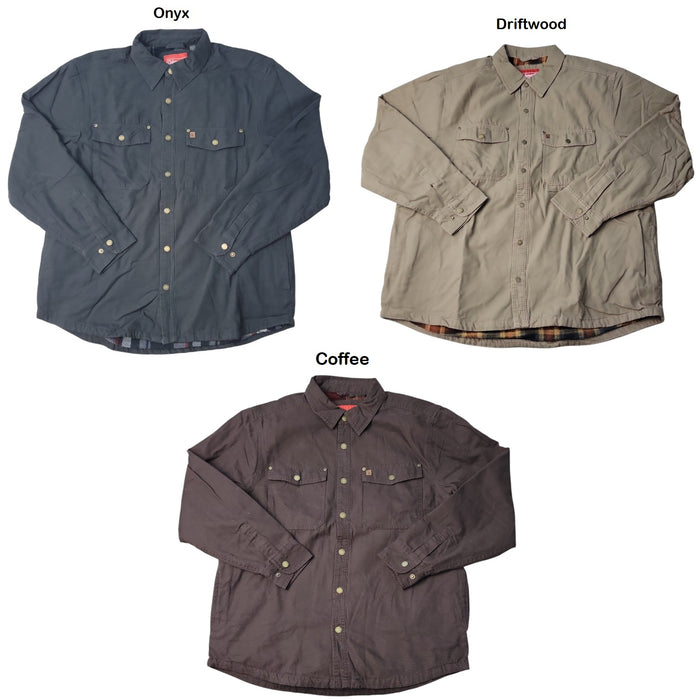 Coleman Men's Fleece Lined Snap Closure Durable Canvas Shirt Jacket