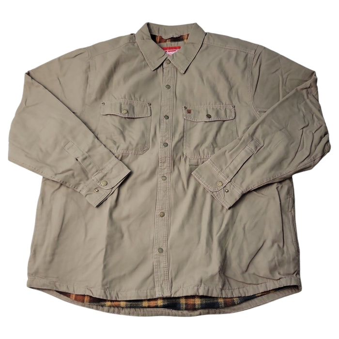 Coleman Men's Fleece Lined Snap Closure Durable Canvas Shirt Jacket