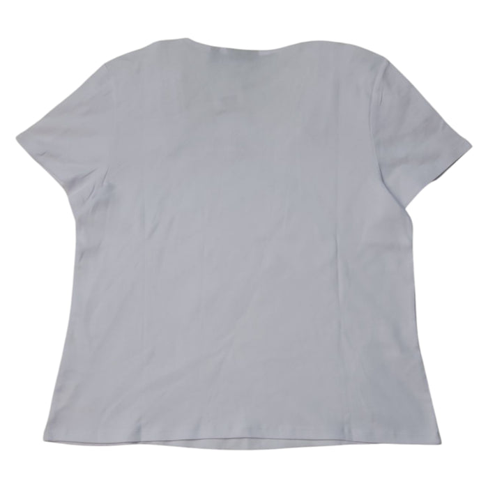 Rafaella Women's Crochet Lace Trims Squareneck Top