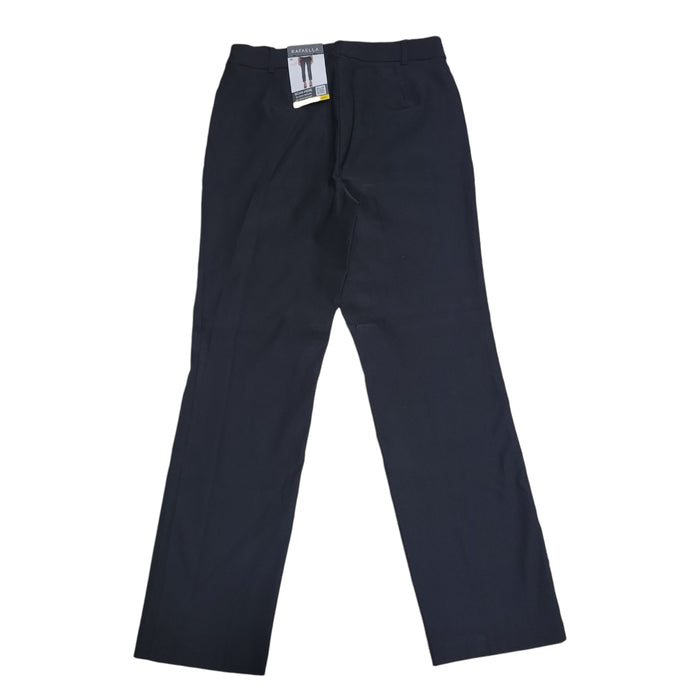 Rafaella Women's Pull-On Pockets Slim Straight Leg Stretch Pant, Plus Size