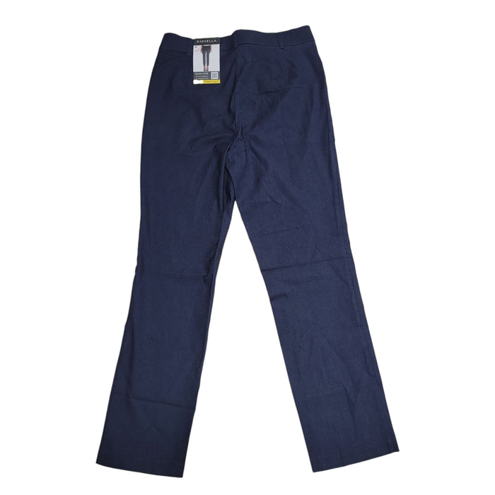 Rafaella Women's Pull-On Pockets Slim Straight Leg Stretch Pant