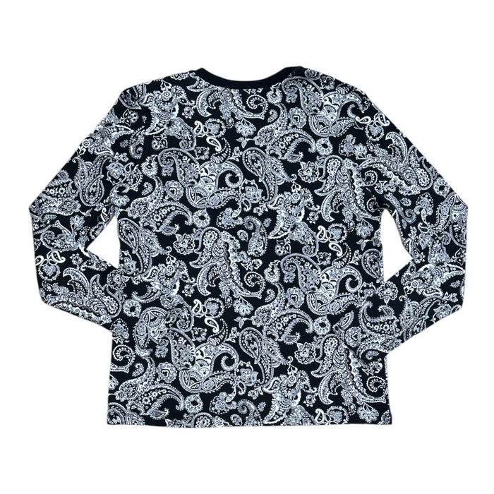 Rafaella Women's Grommet & Lacing Shoulder Detail Long Sleeve Top