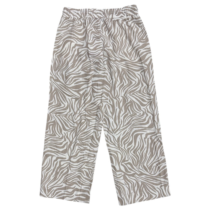 Rafaella Women's Regular Fit Midweight Wide Leg Linen Blend Pant, Plus Size