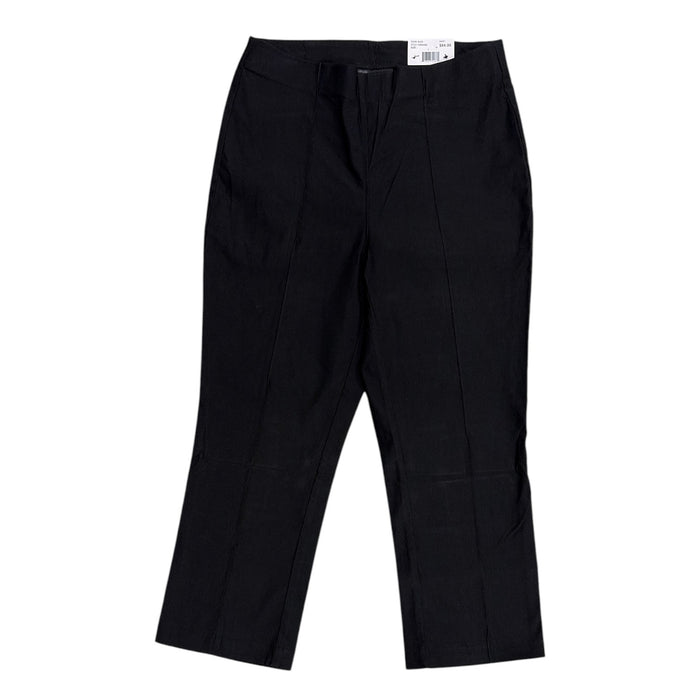 Rafaella Women's Regular Fit Soft Touch Stretch Crop Pintuck Pant