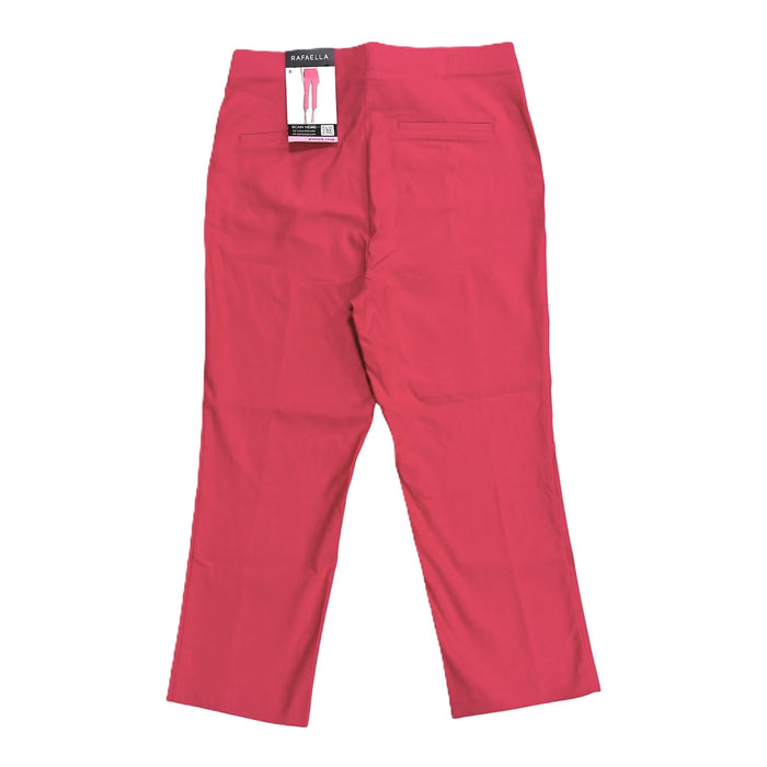 Rafaella Women's Regular Fit Soft Touch Stretch Crop Pintuck Pant