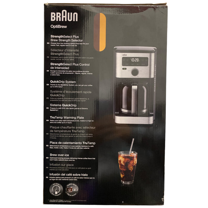 Braun OptiBrew 14 Cup Quick Drip Coffee Maker, KF5350BK, Black