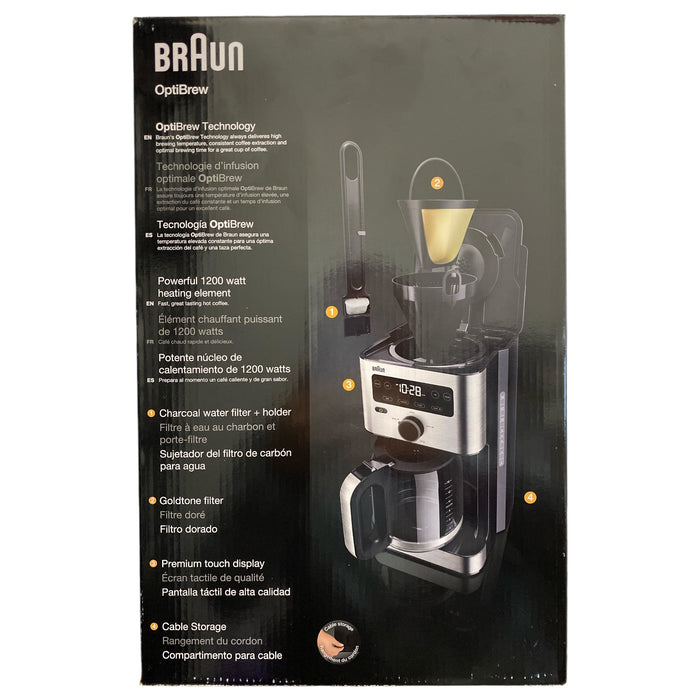 Braun OptiBrew 14 Cup Quick Drip Coffee Maker, KF5350BK, Black